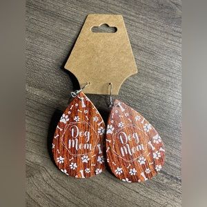 Water Drop Faux Leather Earrings